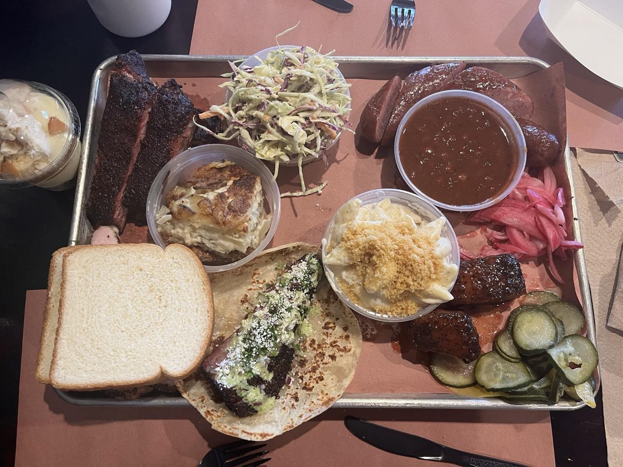 The barbecue tray at Interstellar BBQ